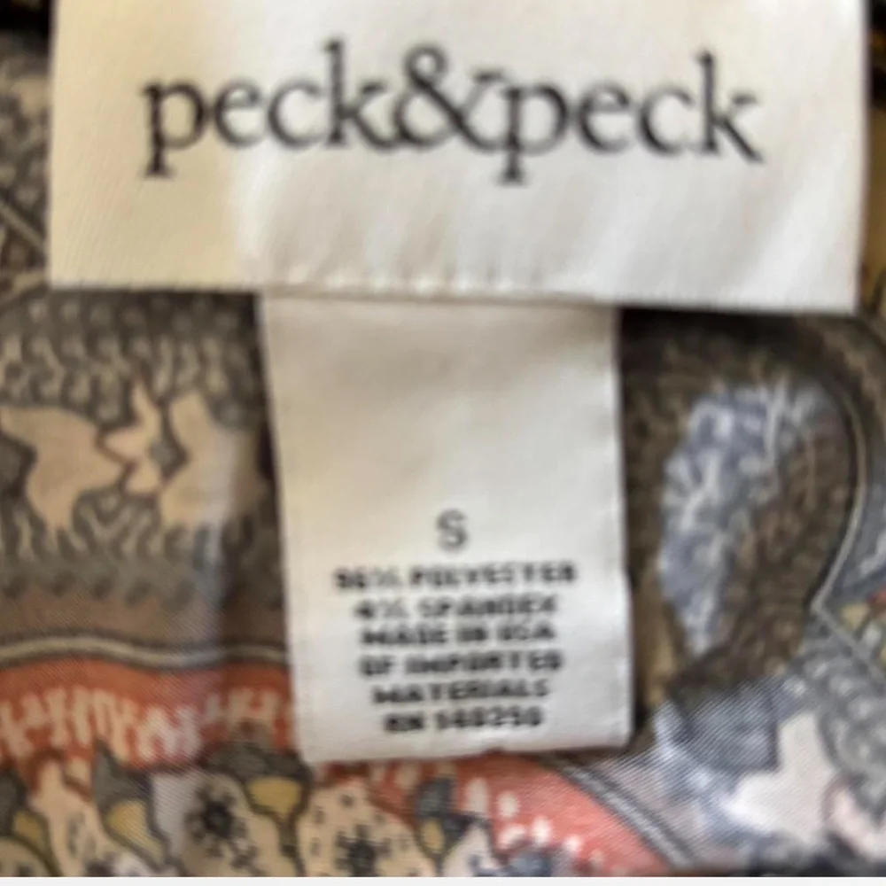 Peck & Peck Multicolor Paisley Beaded Tunic